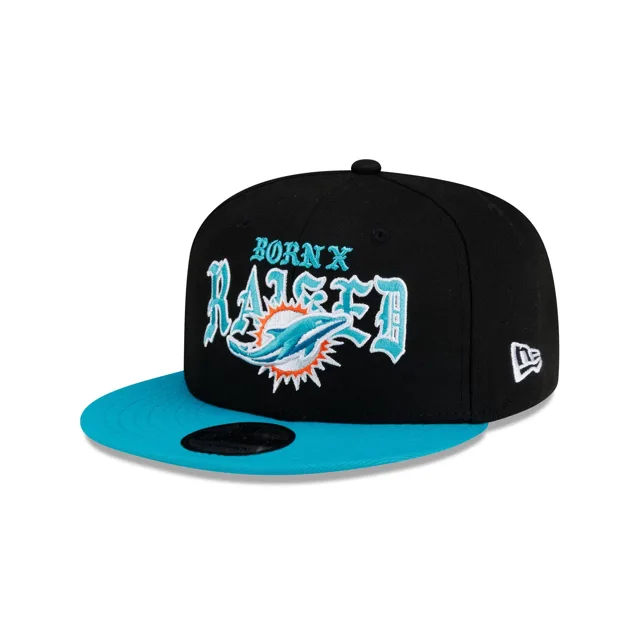 Born x Raised x Miami Dolphins Casquette Snapback bicolore 9FIFTY