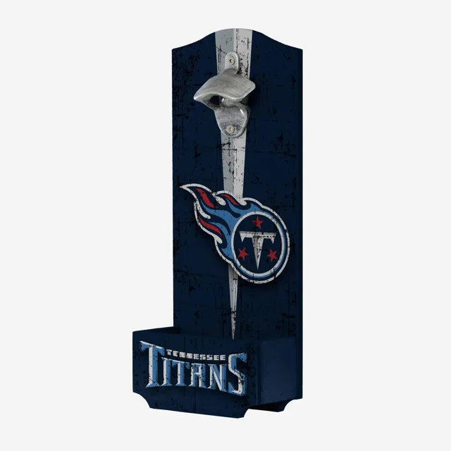 Tennessee Titans Panneau ouvre-bouteille en bois