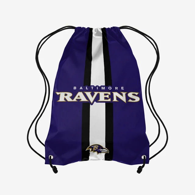Baltimore Ravens Sac à dos avec cordon de serrage Team Stripe Wordmark
