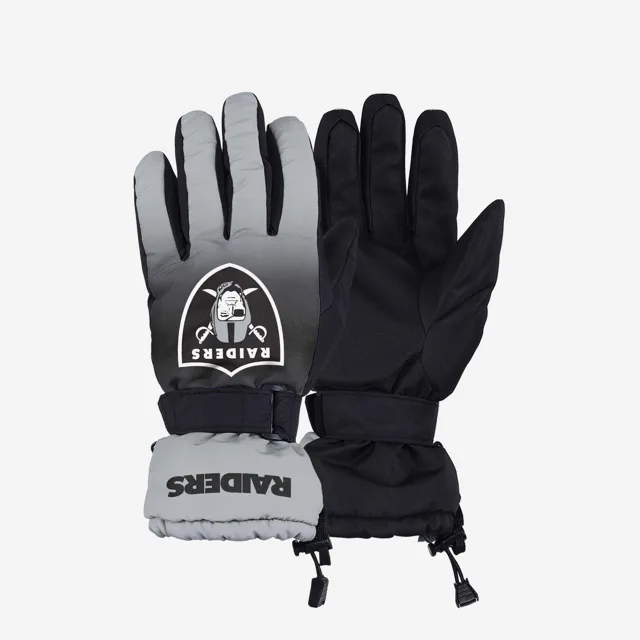 Gants isolés Las Vegas Raiders avec grand logo dégradé