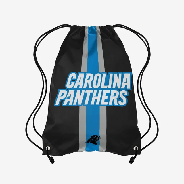 Carolina Panthers Sac à dos avec cordon de serrage Team Stripe Wordmark