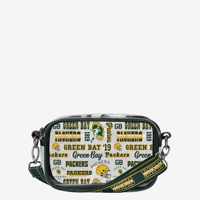 Green Bay Packers Répéter Sac à bandoulière transparent à imprimé rétro