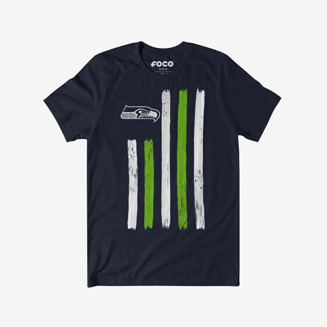 Seattle Seahawks T-shirt drapeau coup de pinceau
