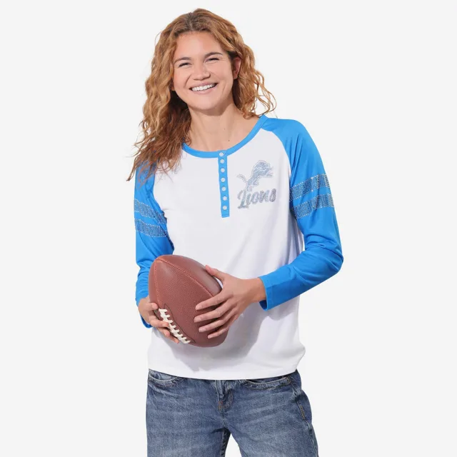 Detroit Lions Henley à manches longues avec strass