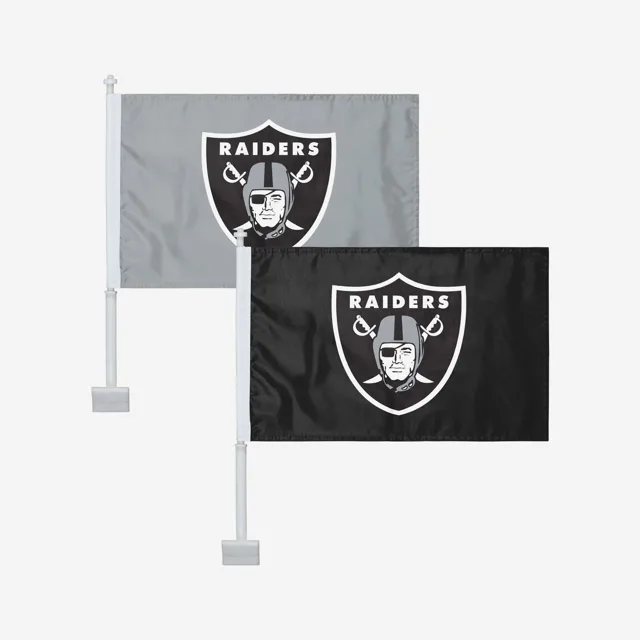 Las Vegas Raiders Lot de 2 drapeaux de voiture solides