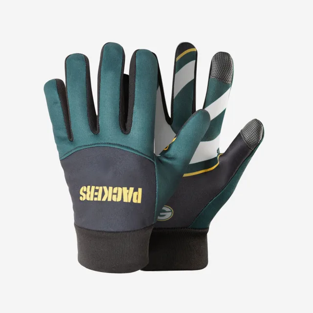 Green Bay Packers Gants de textos avec logo sur la paume