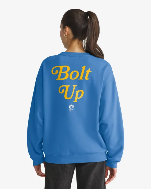 Los Angeles Chargers HISTORIQUE SHOUT IT OUT '47 OVERSIZED CREW FEMME