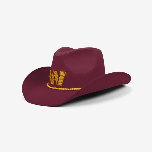 Chapeau de cowboy avec logo strass couleur équipe Washington Commanders
