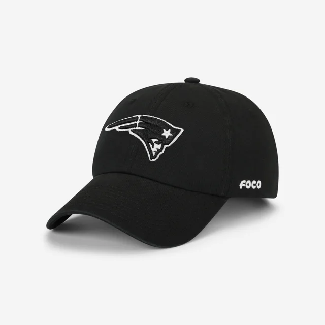 Casquette décontractée noire et blanche New England Patriots
