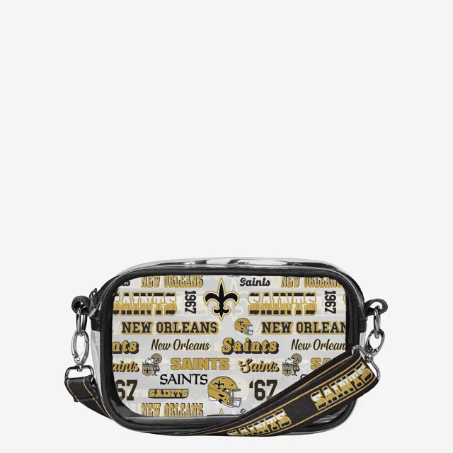 New Orleans Saints Répéter Sac à bandoulière transparent à imprimé rétro