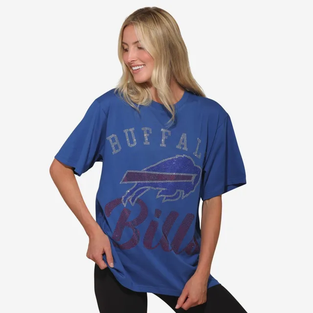 Buffalo Bills T-shirt surdimensionné avec logo strass pour femme