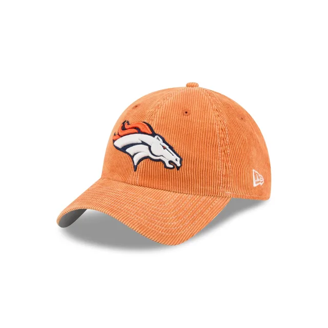 Denver Broncos Chapeau réglable classique décontracté en velours côtelé lavé
