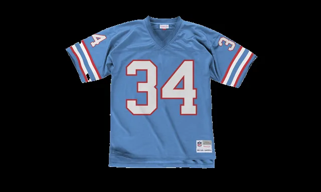 NFL LEGACY JERSEY HOUSTON OILERS 1980 EARL CAMPBELL "Bleu clair" LGJYCP18079 HOILTBL80ECA
