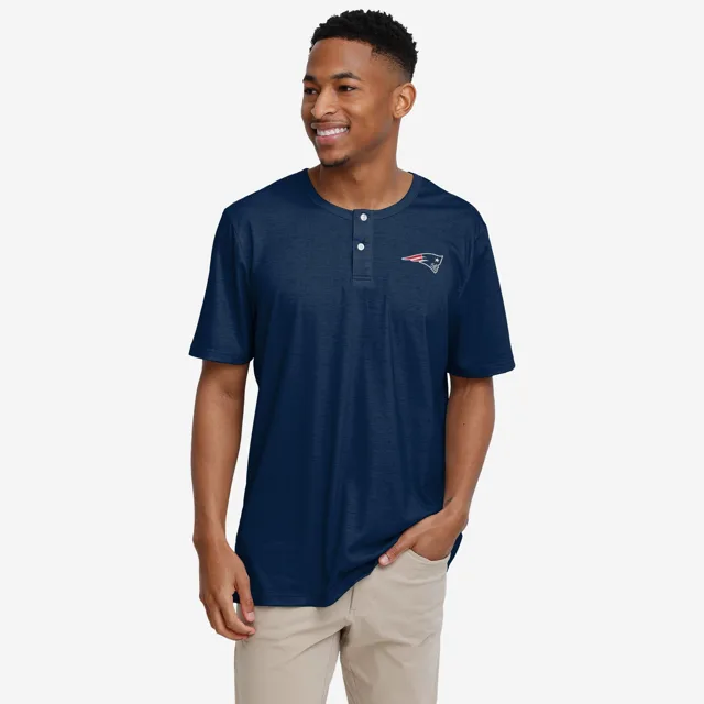 New England Patriots Solid Team Logo Henley à manches courtes