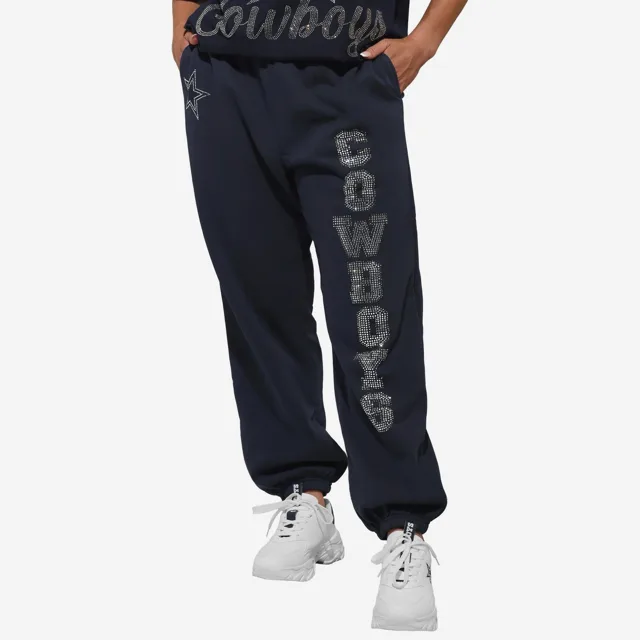 Dallas Cowboys Pantalon de survêtement avec gros mot en strass pour femme