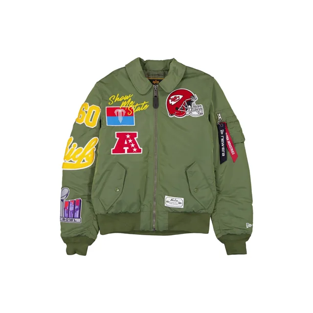 Veste de vol Alpha Industries x Kansas City Chiefs Sage Green MA-1