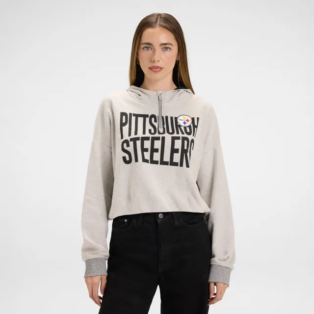 Sweat à capuche Pittsburgh Steelers Sport Night Heather Grey pour femme