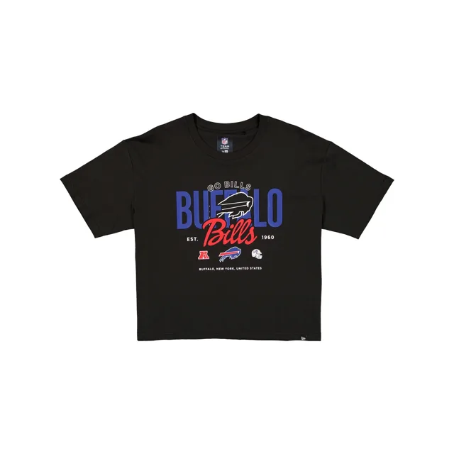 Buffalo Bills 2026 T-shirt court noir fonctionnel Fandom pour femmes
