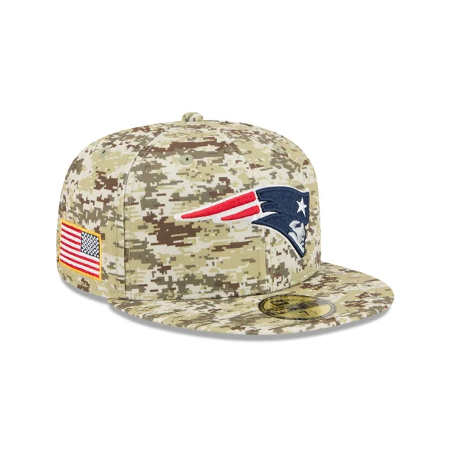 New England Patriots 2025 Salut au service Fan Gear 59FIFTY Chapeau ajusté