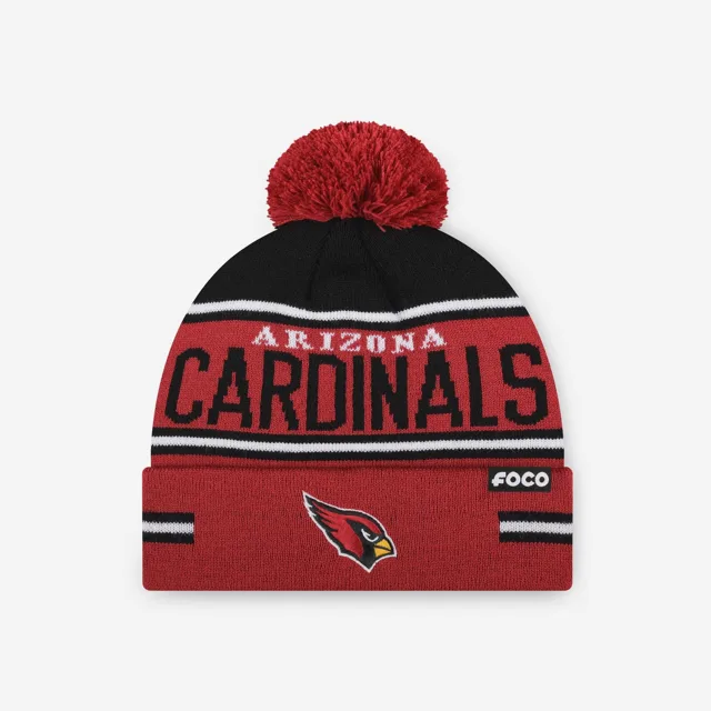 Arizona Cardinals Bonnet à pompon à rayures et gros mot