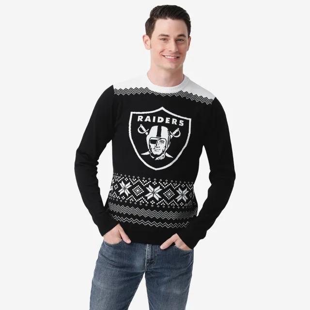 Las Vegas Raiders Pull de Noël avec grand logo