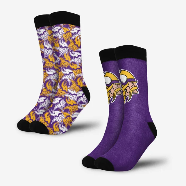 Minnesota Vikings Primetime Blast Chaussettes Lot de 2