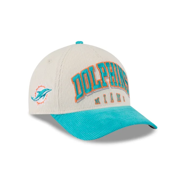 Miami Dolphins Chapeau Snapback en velours côtelé empilé 9FORTY M-Crown A-Frame