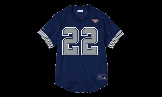 Chemise à col rond en maille avec nom et numéro NFL "Dallas Cowboys - Marine" NNMPMG18061 DCONAVY94ESM