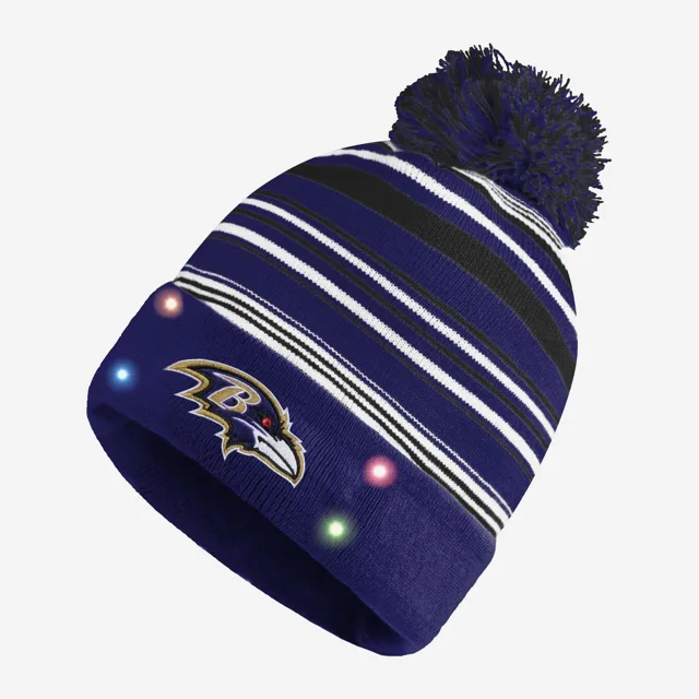 Bonnet lumineux à rayures horizontales Baltimore Ravens