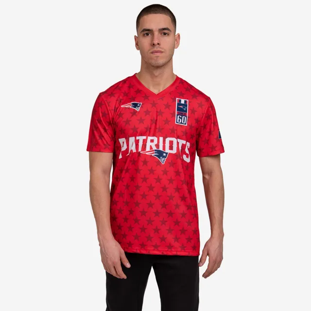New England Patriots Maillot de style football à manches courtes