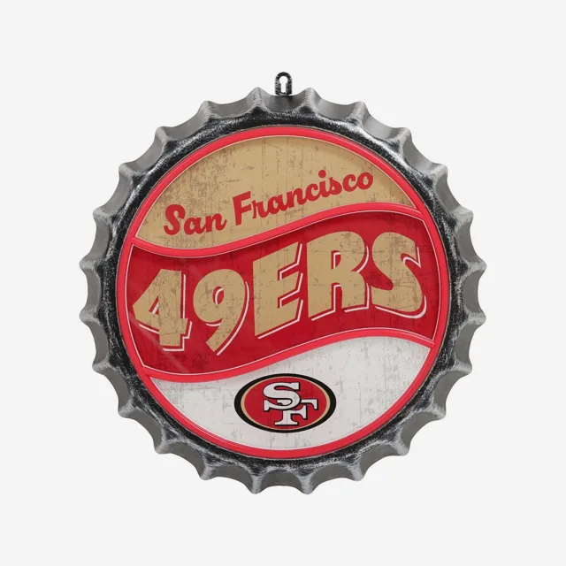 San Francisco 49ers Panneau mural rétroéclairé au néon LED pour bouchon de bouteille