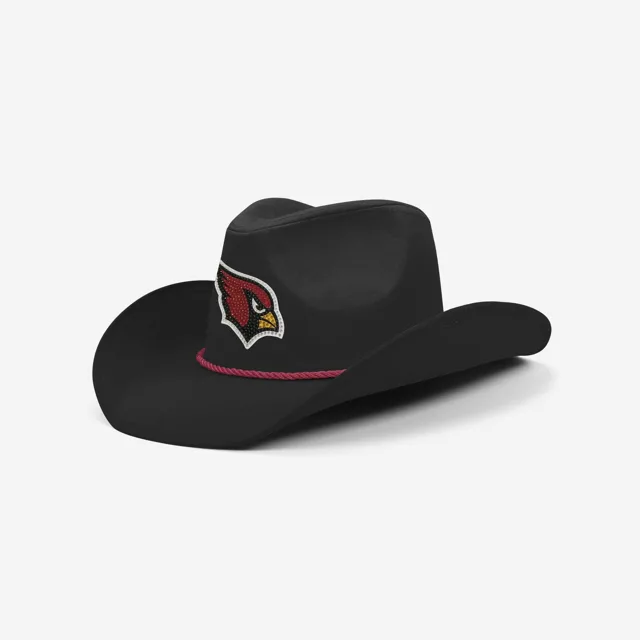 Arizona Cardinals Chapeau de cowboy avec logo en strass noir