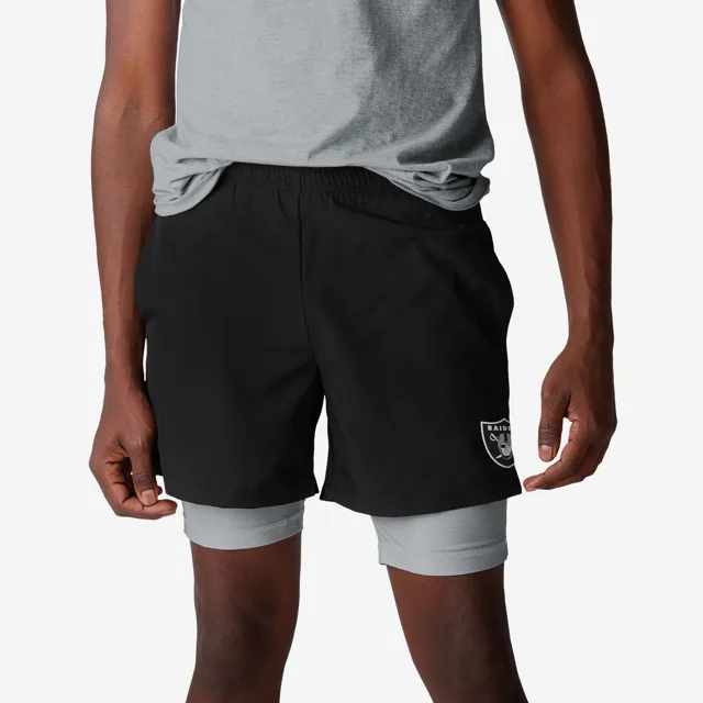 Las Vegas Raiders Short noir à doublure couleur équipe