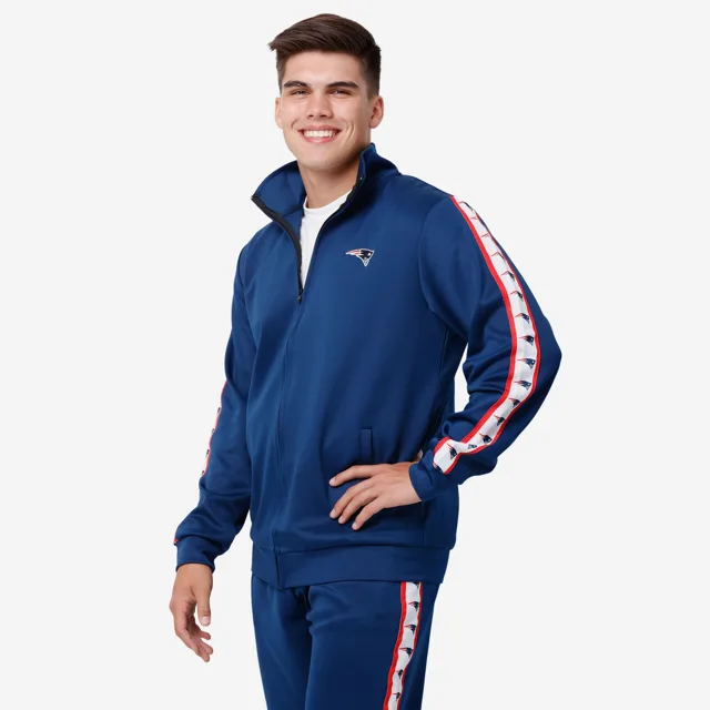 New England Patriots Veste de survêtement à logo rayé