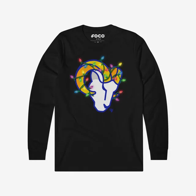 Los Angeles Rams T-shirt à manches longues avec logo principal Holiday Lights