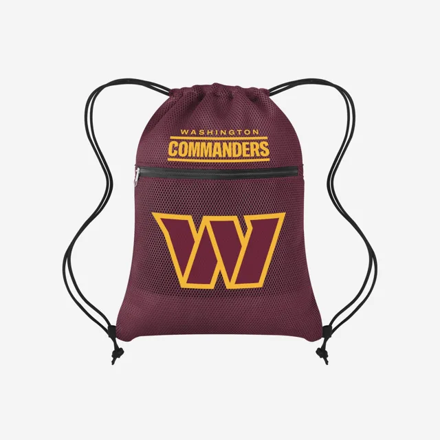 Washington Commanders Sac à dos avec cordon de serrage et poche en filet