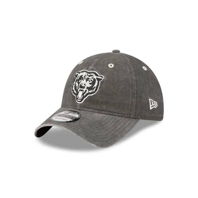 Chicago Bears Chapeau réglable en coton noir lavé 9TWENTY