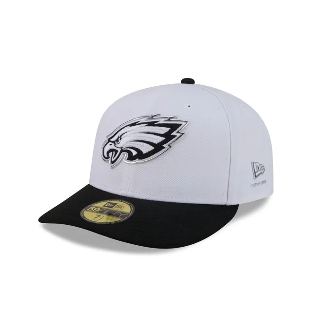 Philadelphia Eagles 2026 Draft Casquette ajustée 59FIFTY noire et blanche