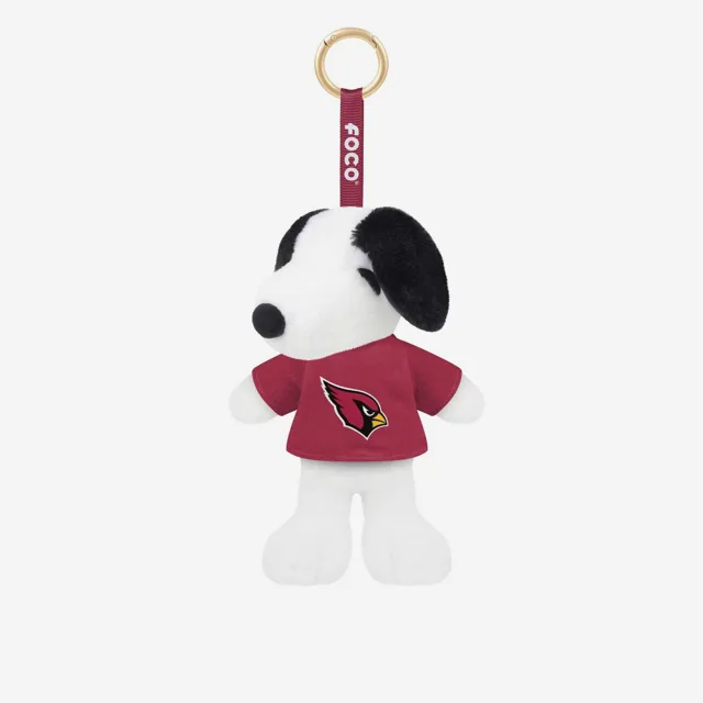 Arizona Cardinals Porte-clés en peluche Snoopy Peanuts avec breloque pour sac
