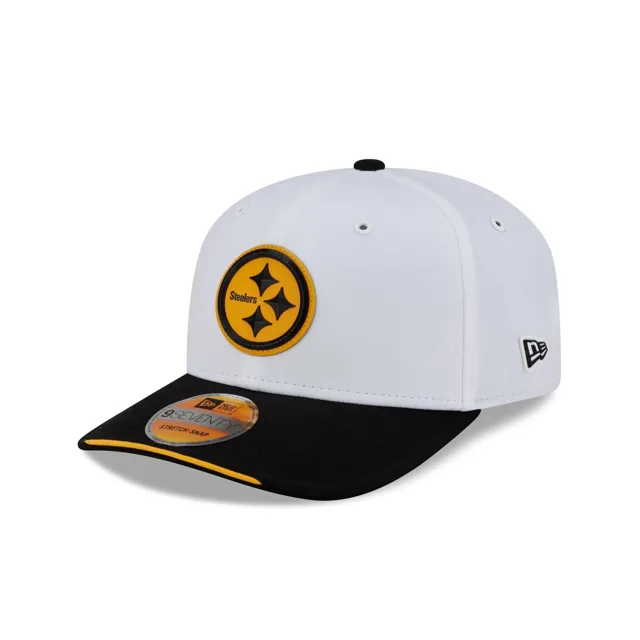 Pittsburgh Steelers 2026 Sideline Blanc 9SEVENTY Chapeau extensible à bouton-pression