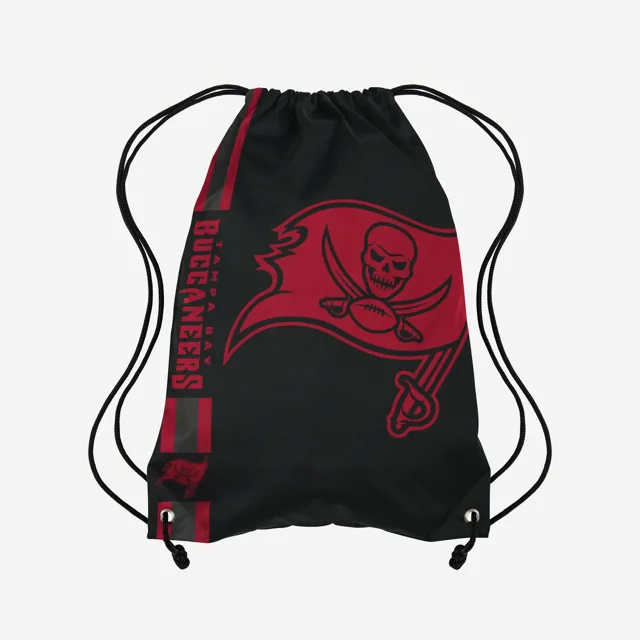 Tampa Bay Buccaneers Sac à dos avec cordon de serrage et rayures latérales à grand logo