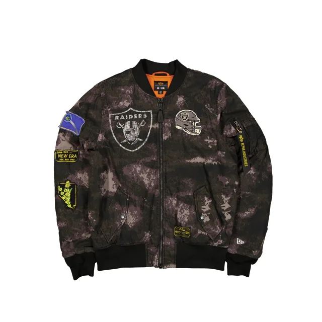 Alpha Industries x Las Vegas Raiders Blouson aviateur camouflage noir MA-1