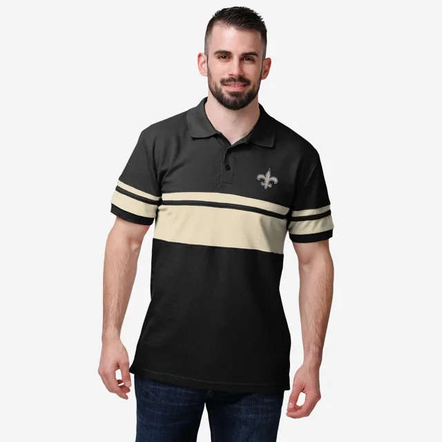 Polo à rayures en coton New Orleans Saints