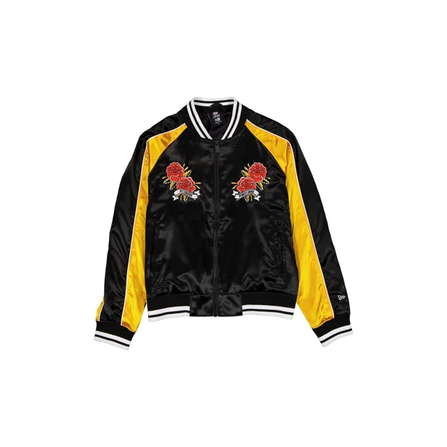 Pittsburgh Steelers Veste universitaire en satin fleuri pour femme