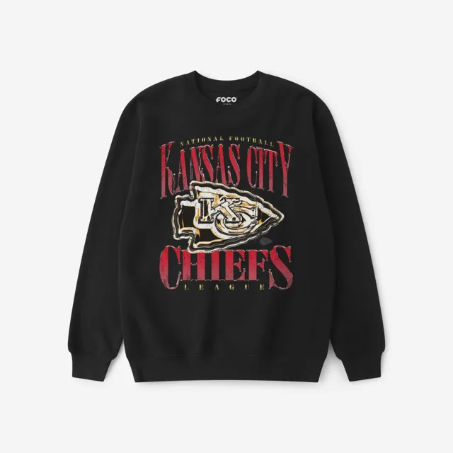 Kansas City Chiefs Sweat-shirt à col rond chromé Stack
