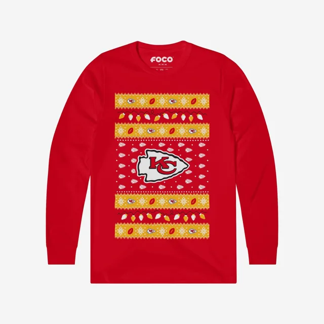 Kansas City Chiefs Pull à manches longues Holiday Lights