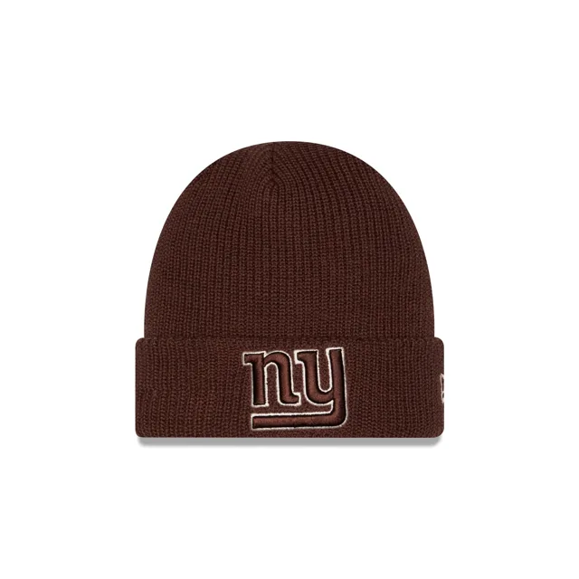 New York Giants Bonnet en tricot à revers en noyer