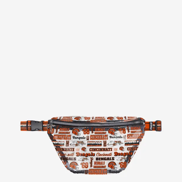 Cincinnati Bengals Répétez le sac banane transparent à imprimé rétro