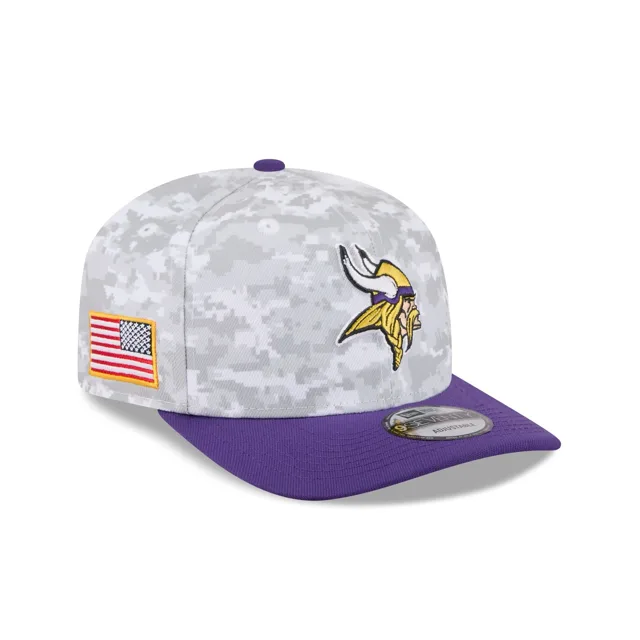 Minnesota Vikings 2025 Salut au service Fan Gear 9SEVENTY Chapeau extensible à bouton-pression