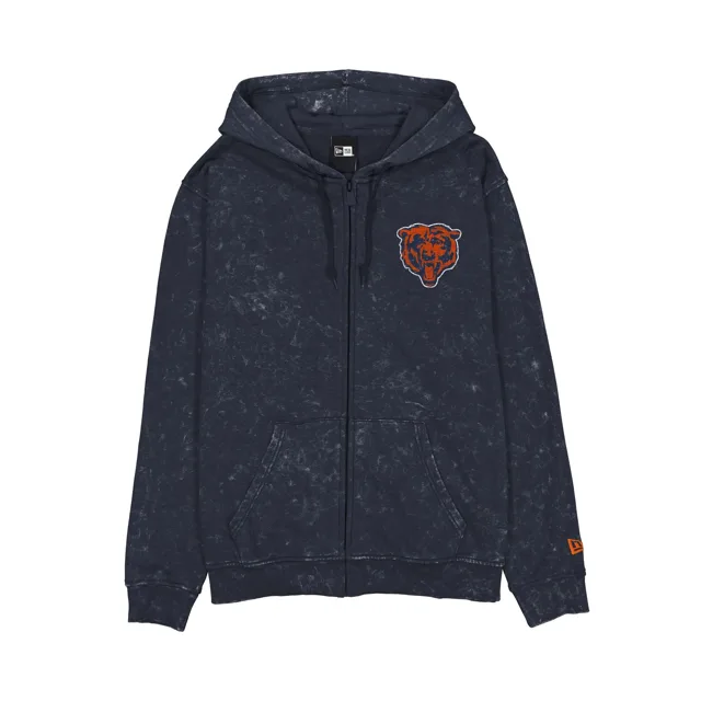 Chicago Bears Sweat à capuche entièrement zippé délavé